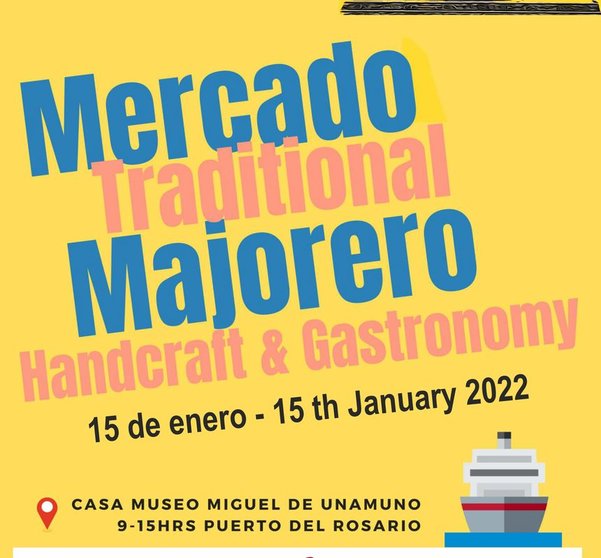 Cartel anunciador del Mercado Tradicional Majorero.