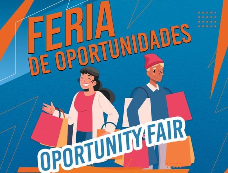 Cartel de la Primera Feria de Oportunidades en Caleta de Fuste.