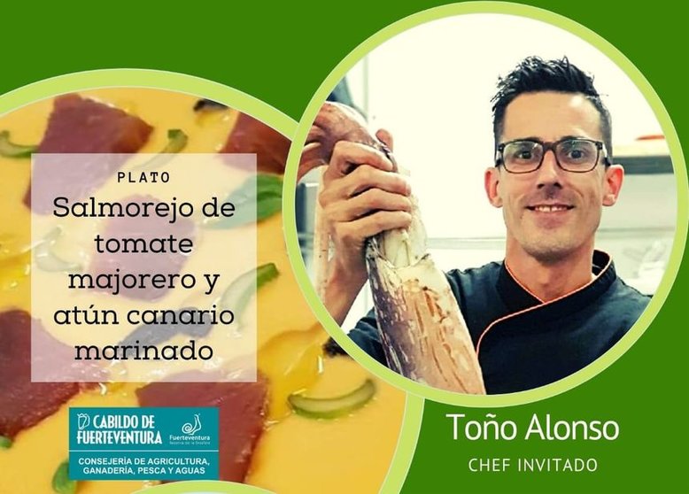 Cartel del chef Toño Alonso.