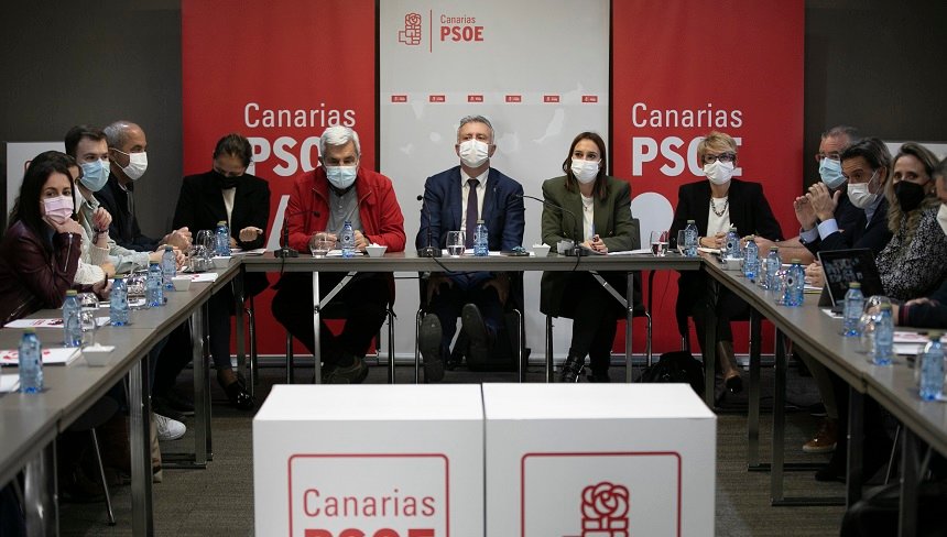 Imagen de la nueva Comisión Ejecutiva del PSOE en Canarias.