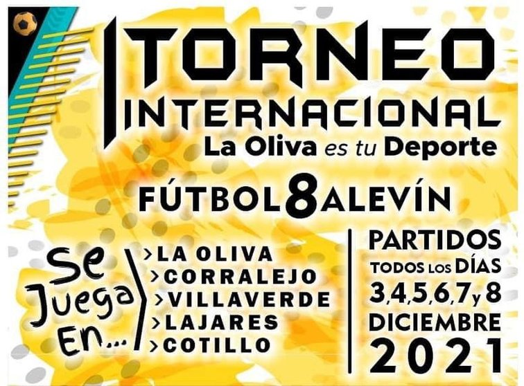 Cartel del torneo internacional de fútbol 8 alevín.