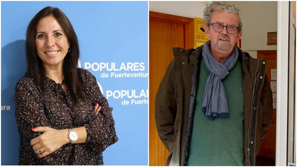 Los dos concejales electos por el Partido Popular en Pájara, Dunia Álvaro y Alejandro Cacharrón.