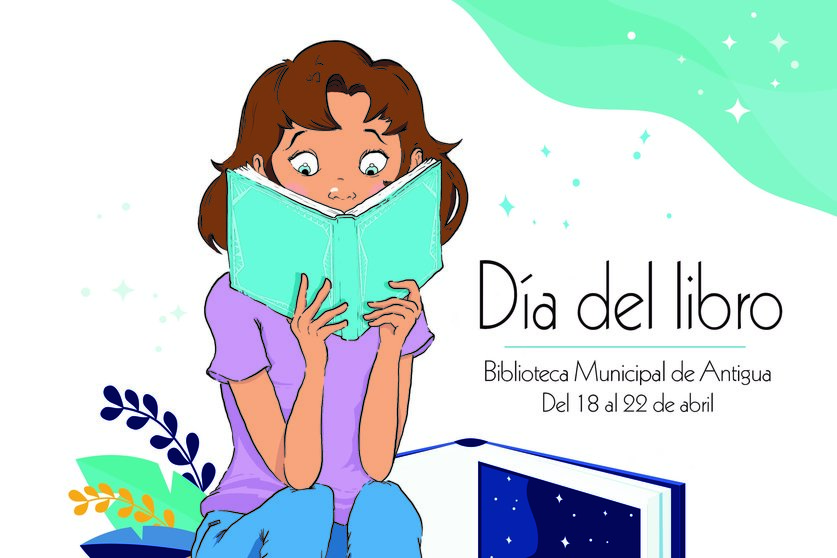 Carteldel Día del Libro en Antigua.