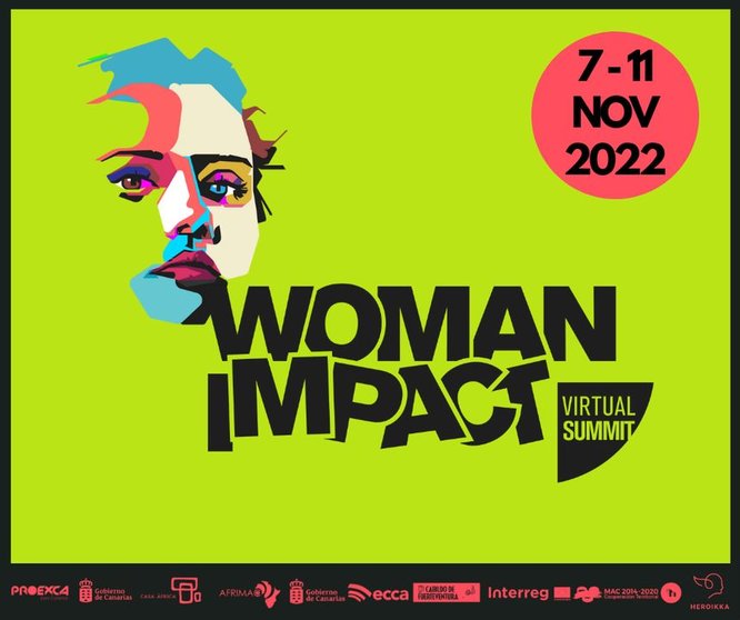 Cartel del evento virtual Woman Impact Summit.