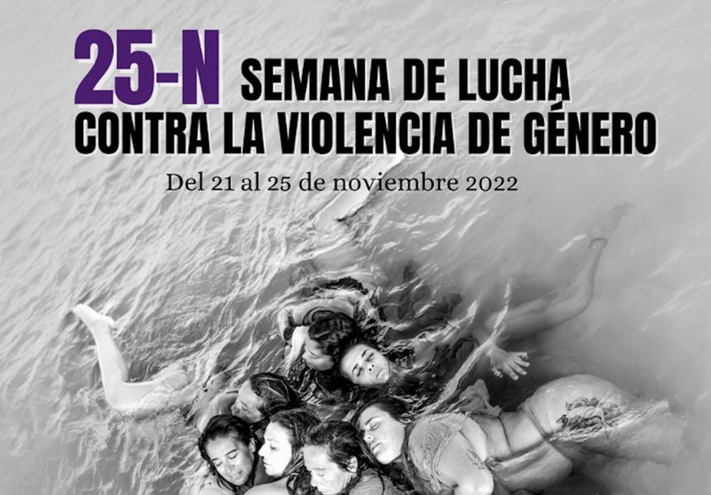 Cartel de la Semana de Lucha Contra La Violencia De Género.